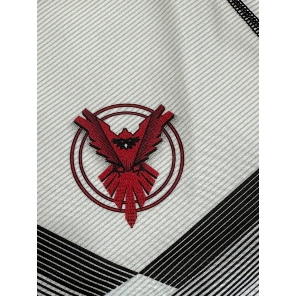 Jiu Jitsu BJJ Rash Guard Kids Size KXL White Gray Long Sleeve Red Phoenix NWOT